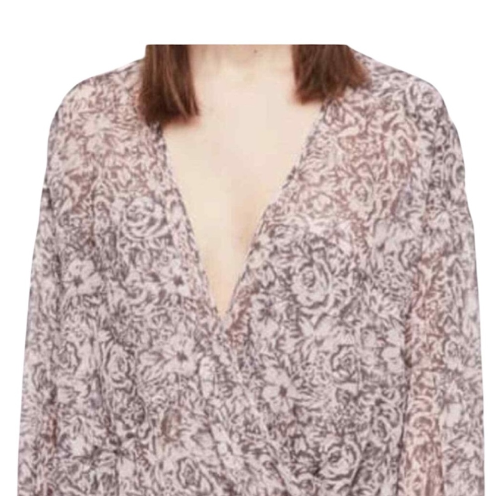 All Saints v-neck Floral Blouse- excellent condition